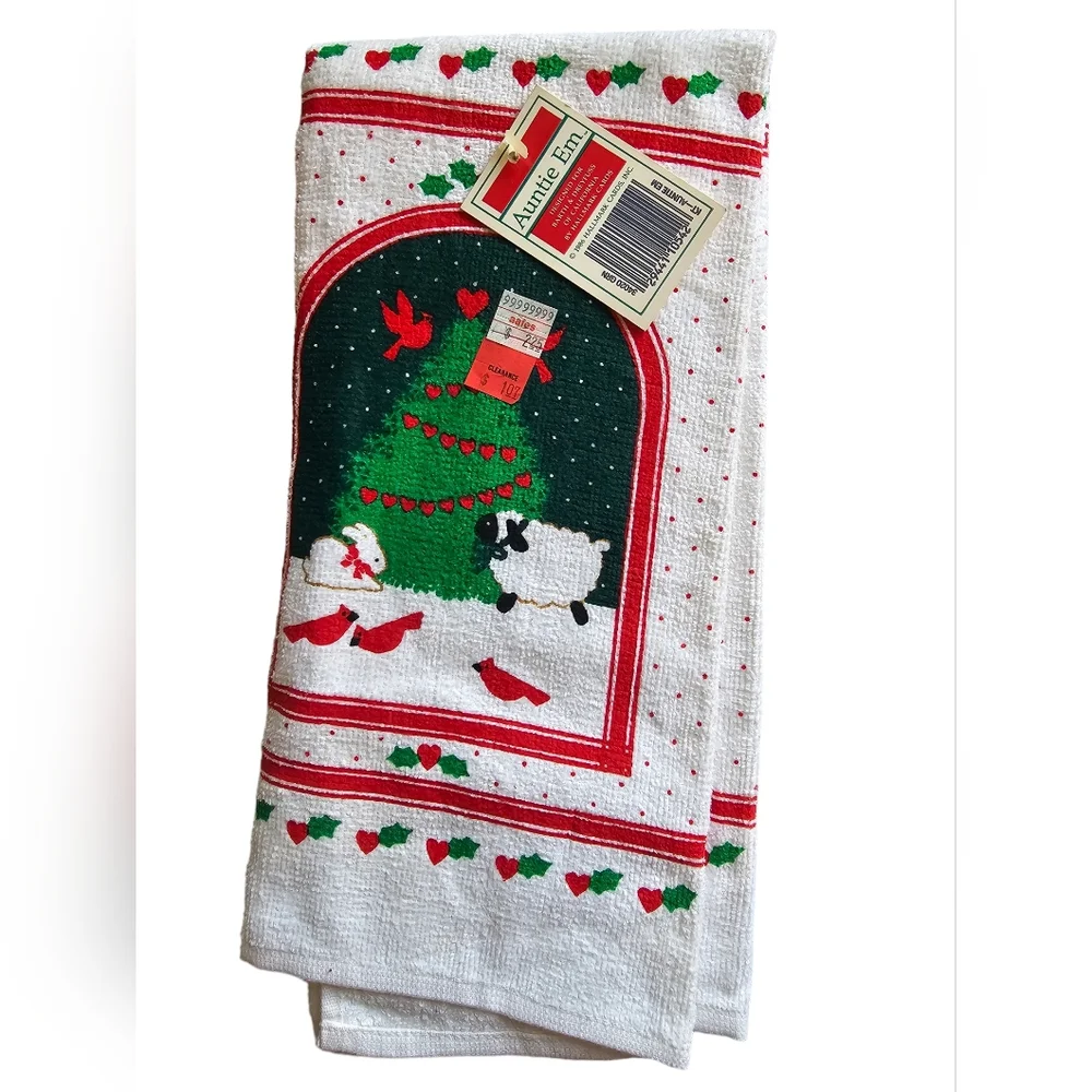 4Pack Holiday Hand Towels Holiday Vintage 80s Hallmark Dog
